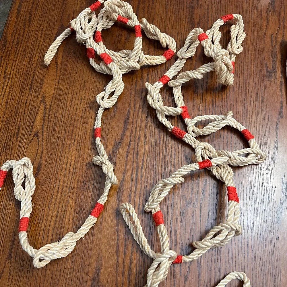 Vintage cowboy rope garland, 7 ft long